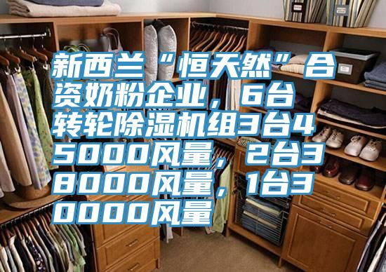新西蘭“恒天然”合資奶粉企業(yè)，6臺轉(zhuǎn)輪除濕機(jī)組3臺45000風(fēng)量，2臺38000風(fēng)量，1臺30000風(fēng)量